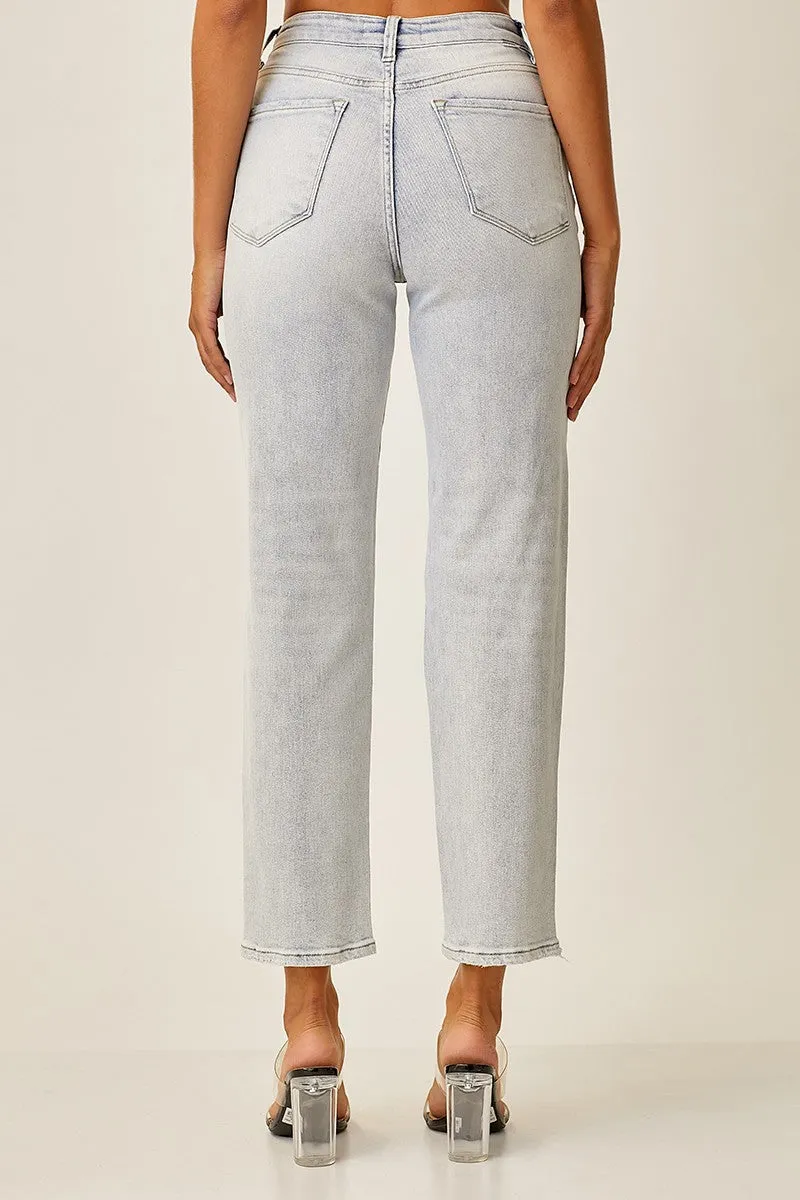 -High Rise Relaxed Jeans - Light