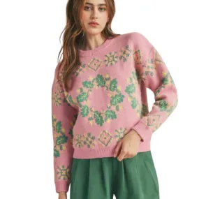 Apparel- En Merci Mixed Knit Faire Isle Sweater