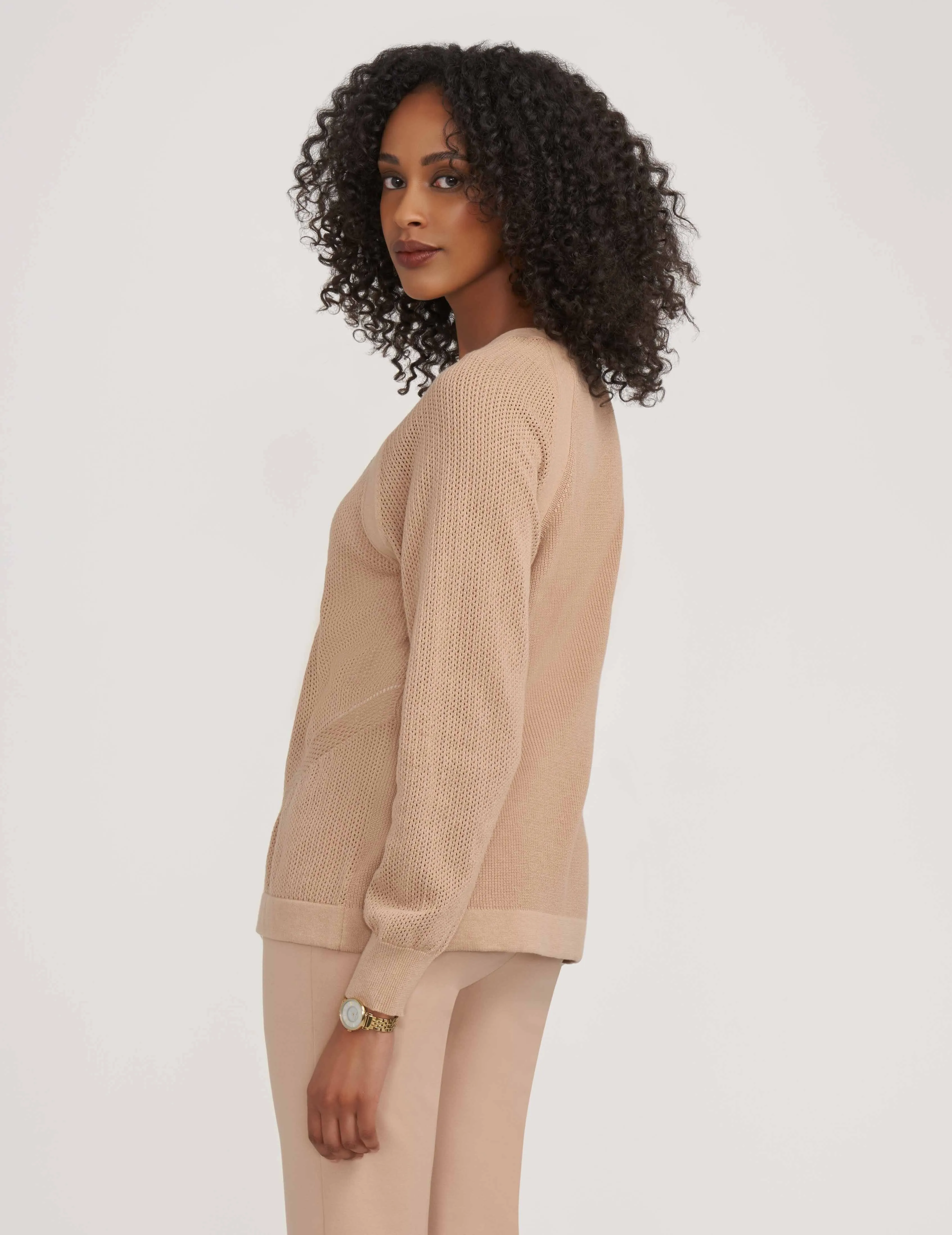 Cardigan With Directional Knitting- Sale