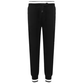 Dolce & Gabbana Elegant Velvet Logo Cotton Trousers