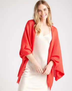 Featherweight Cashmere Silk Frayed Edge Scarf