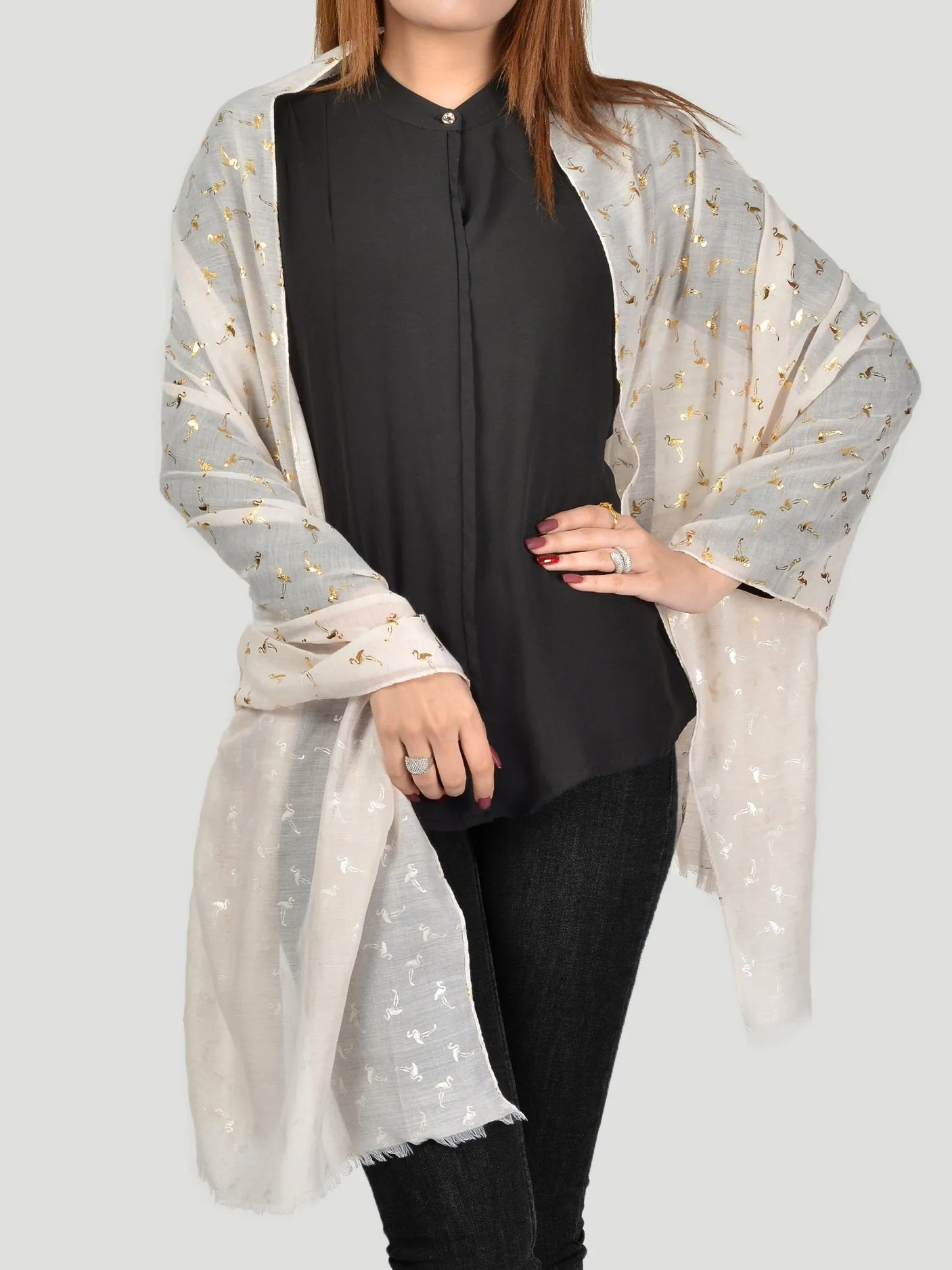 Flamingo Printed Scarf