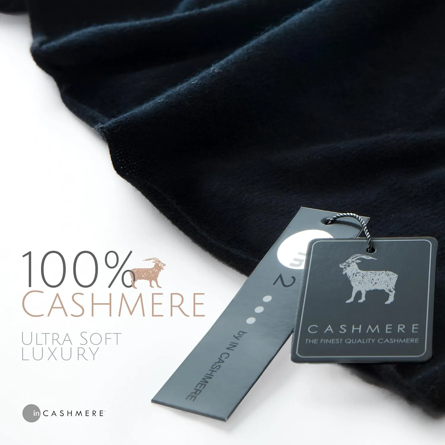 InCashmere 100% Pure Cashmere Women Poncho Sweater - Lightweight Warm Knitted Shawl Wrap - All Year Round Dress Topper Gift