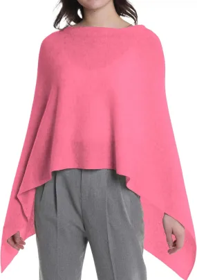 InCashmere 100% Pure Cashmere Women Poncho Sweater - Lightweight Warm Knitted Shawl Wrap - All Year Round Dress Topper Gift