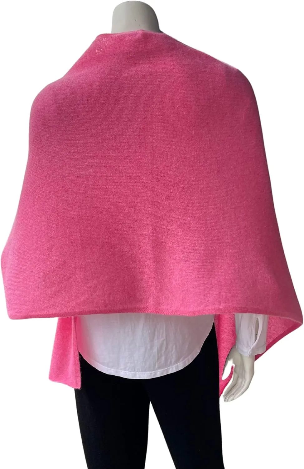 InCashmere 100% Pure Cashmere Women Poncho Sweater - Lightweight Warm Knitted Shawl Wrap - All Year Round Dress Topper Gift