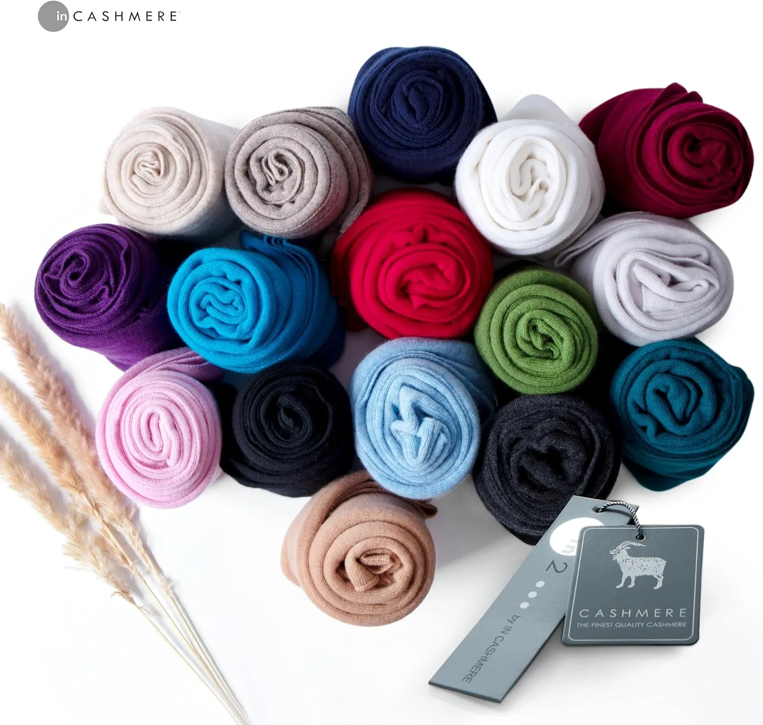 InCashmere 100% Pure Cashmere Women Poncho Sweater - Lightweight Warm Knitted Shawl Wrap - All Year Round Dress Topper Gift