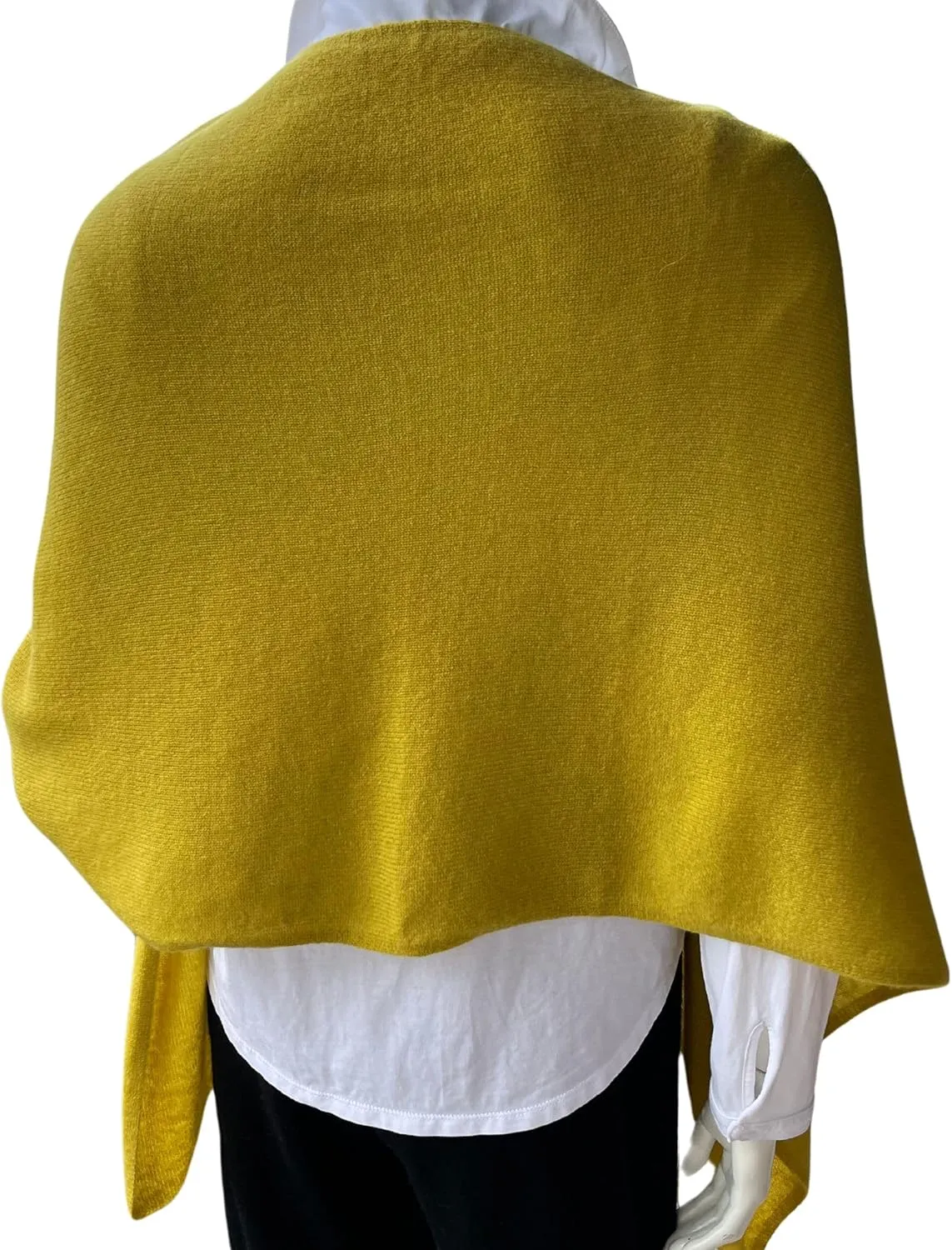 InCashmere 100% Pure Cashmere Women Poncho Sweater - Lightweight Warm Knitted Shawl Wrap - All Year Round Dress Topper Gift
