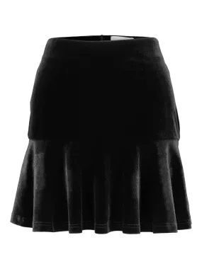 Indie Velour Skirt - Black