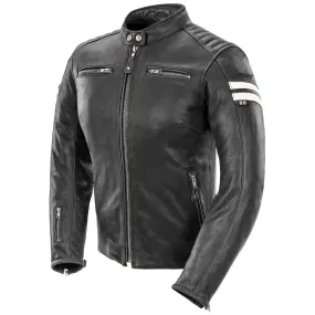 Joe Rocket Classic 92 Womens Black/White Leather Jacket