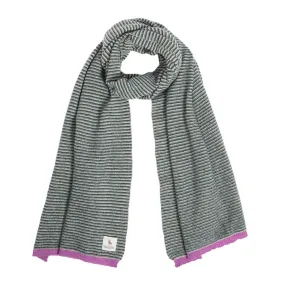 Ladies Lambswool Fine Stripe Scarf - Lugano