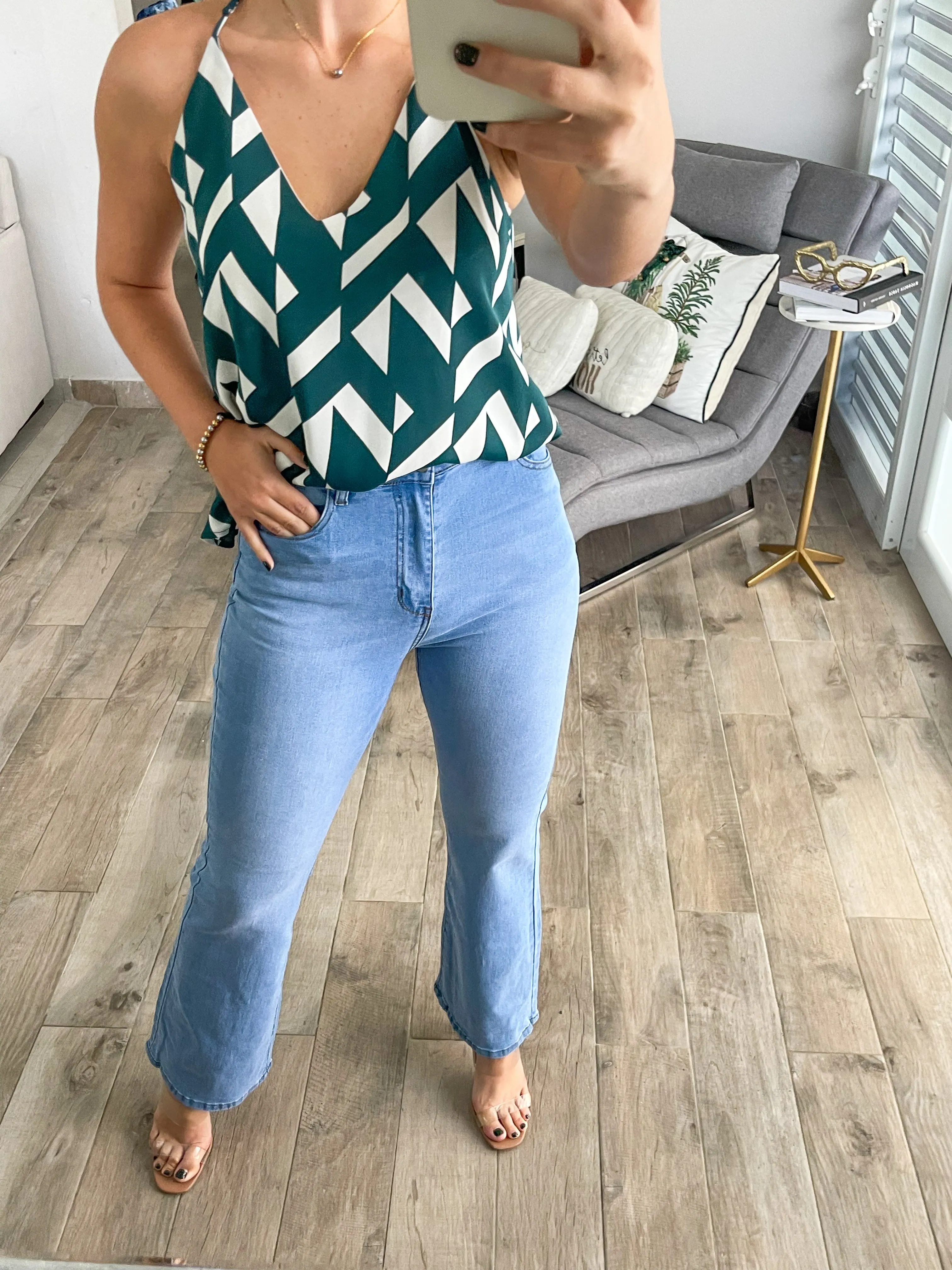 LIGHT DENIM HIGH WAISTED JEANS