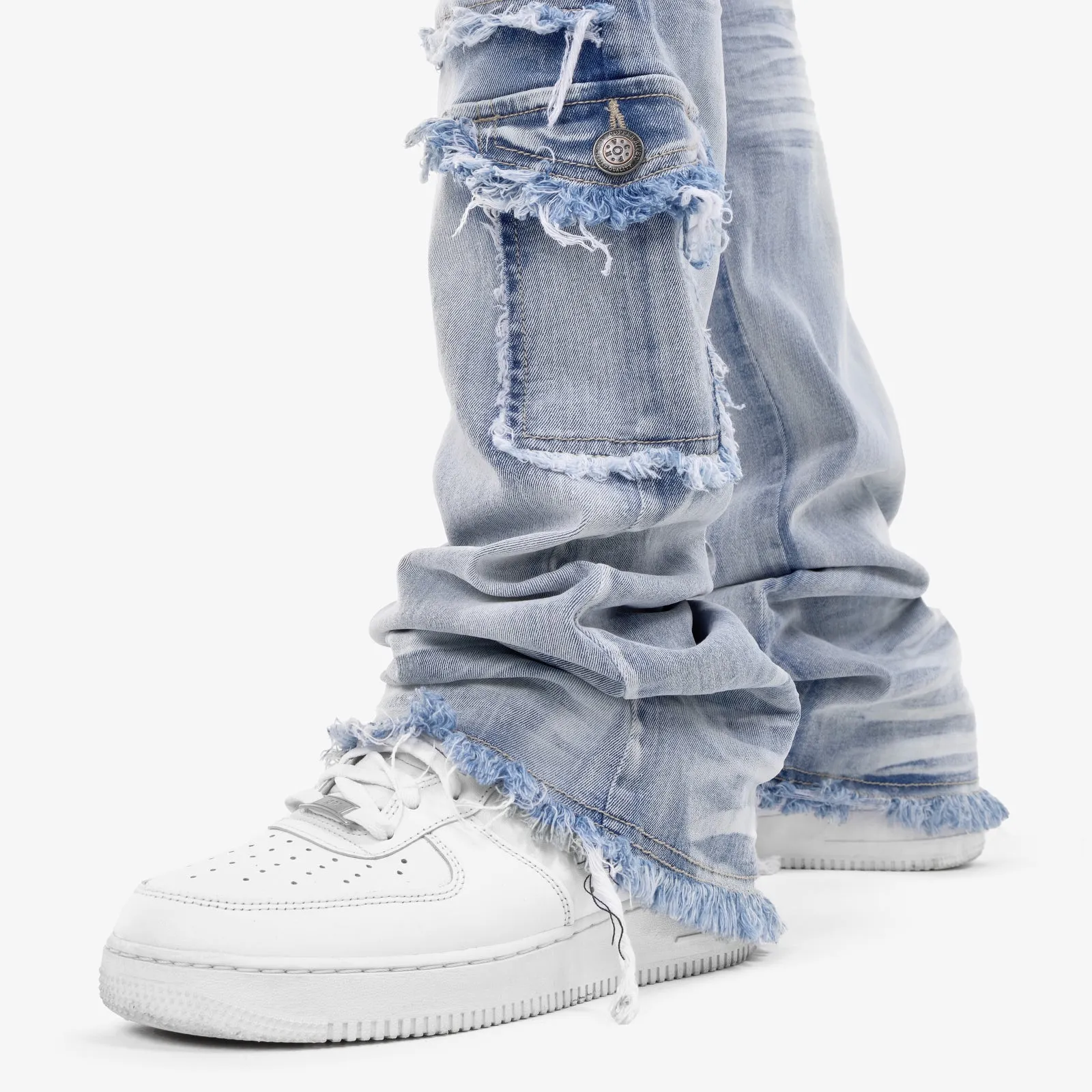LIGHT SAND BLUE STACKED CARGOS
