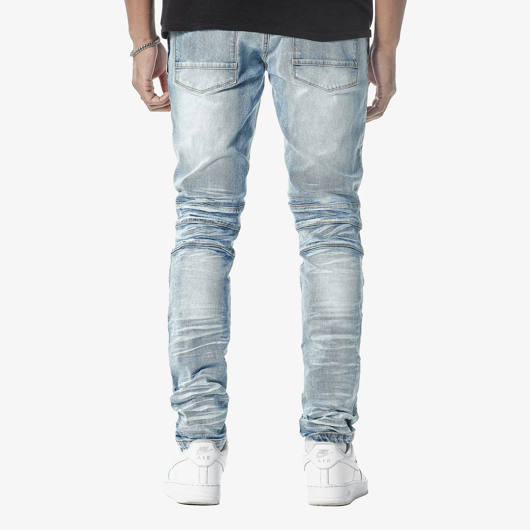 LIGHT TINT BLUE JEANS WITH CELLPHONE POCKETS