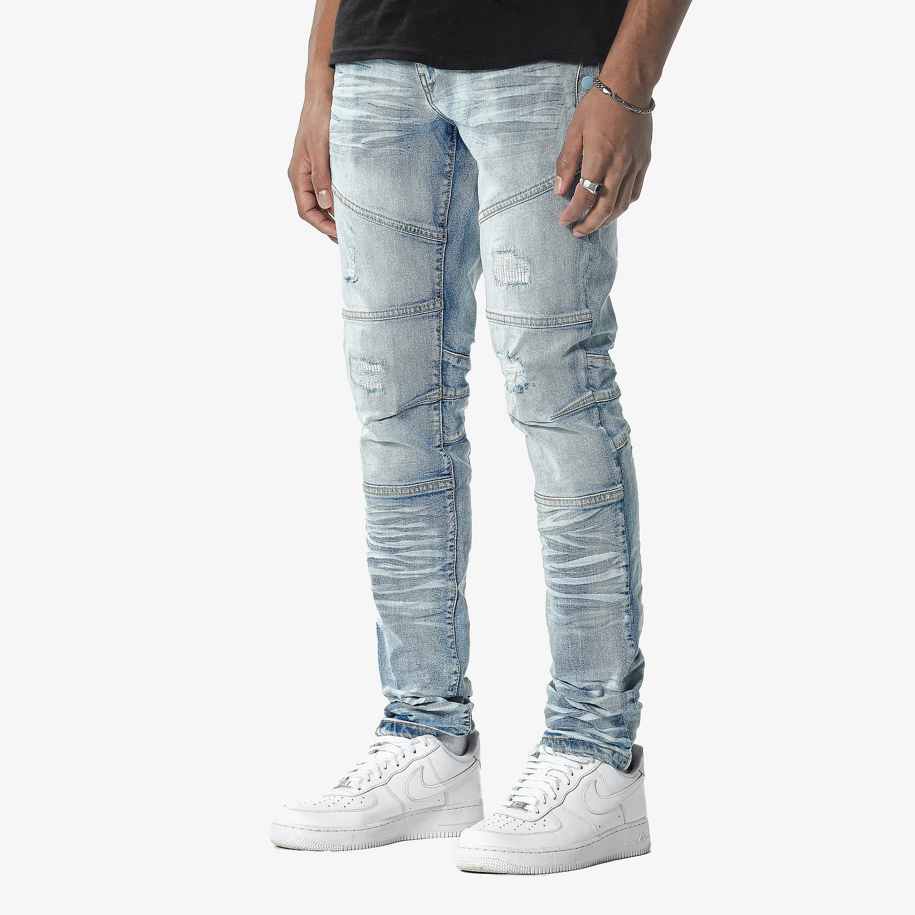 LIGHT TINT BLUE JEANS WITH CELLPHONE POCKETS