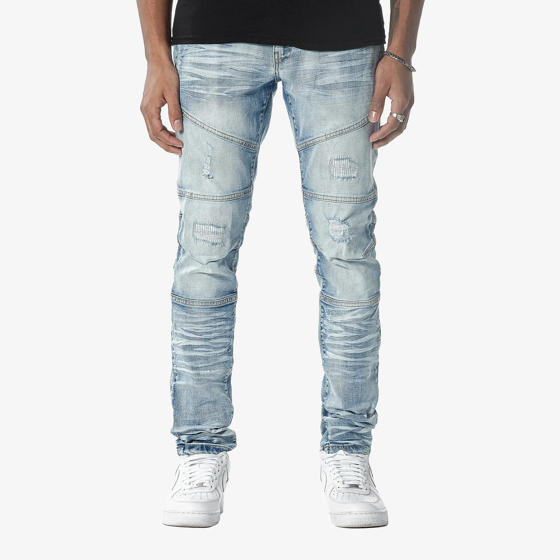 LIGHT TINT BLUE JEANS WITH CELLPHONE POCKETS