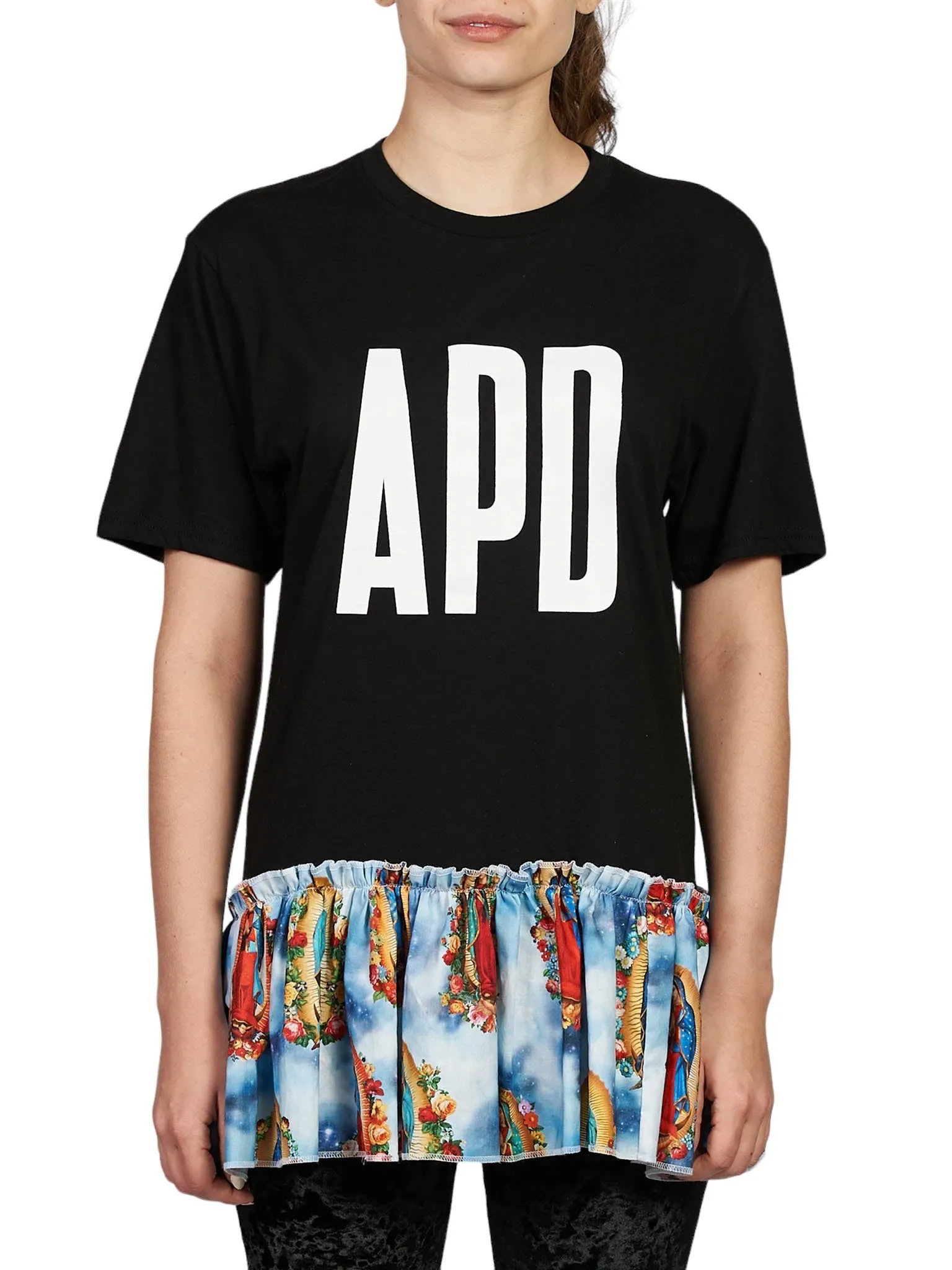 Logo Tee with Our Lady of Guadalupe Ruffle