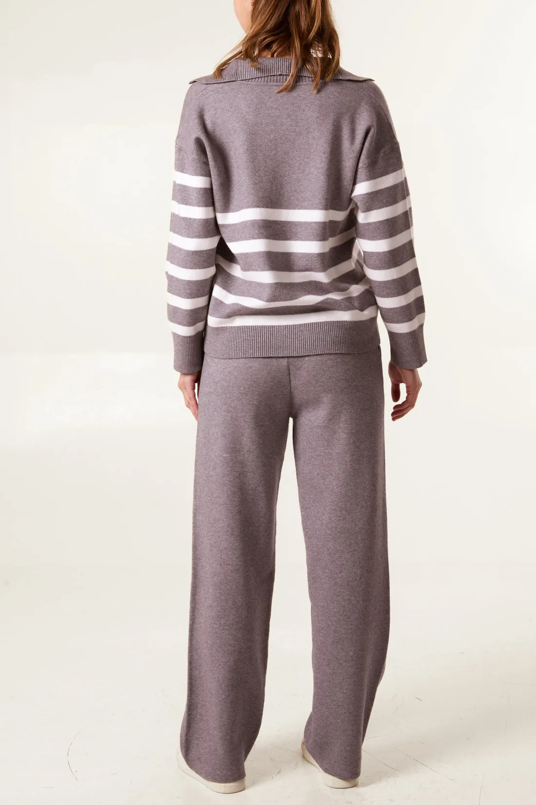 Louisa Trousers and Jumper Loungewear Set Grey