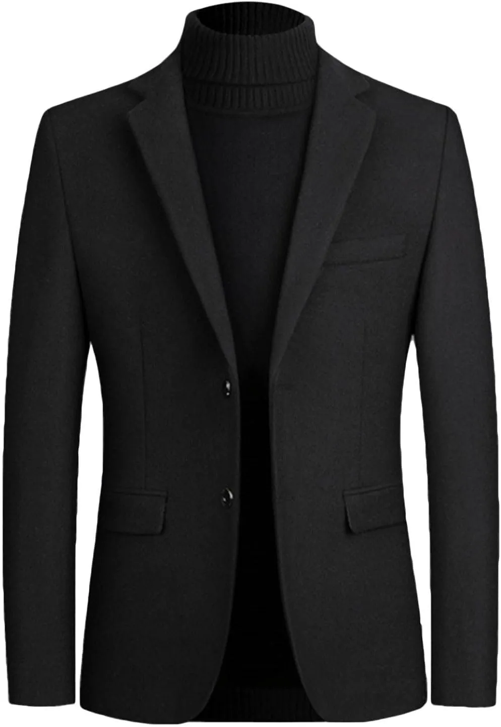 Lu's Chic Men's Slim Fit Suit Jacket Long Sleeve Blazer Jacket Sport Coat Office Button Business Casual Fashion Fall