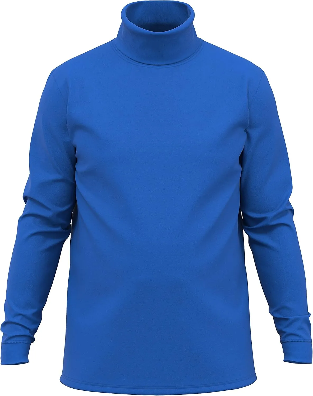 Maks Mens Casual Cotton Turtleneck Pullover Sweater Interlock Knit Combed Super-Soft Sweater