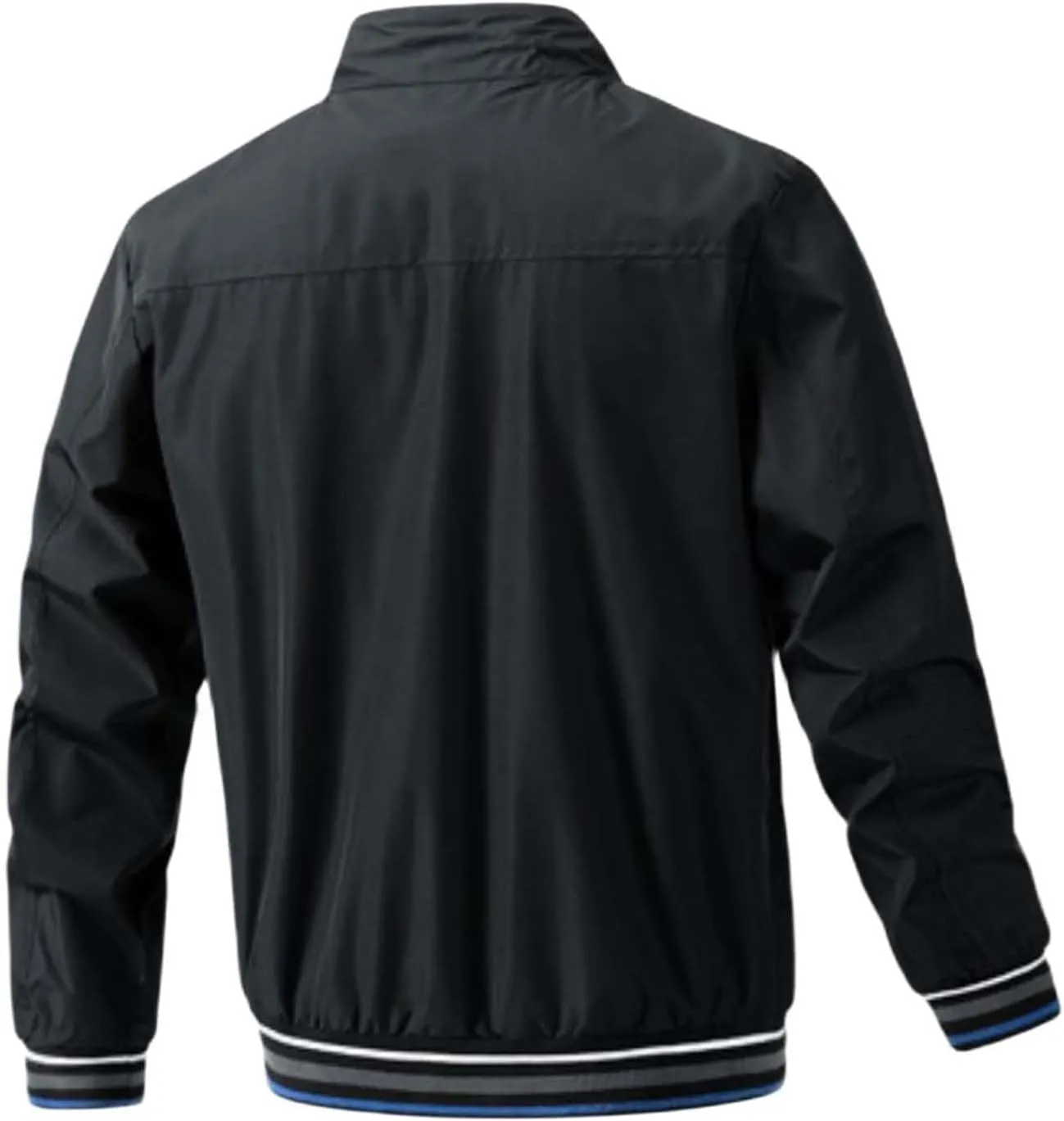 Men's Casual Lightweight Jacket Fall Windbreaker Classic Bomber Fashion Zip Up Coat with Pocket