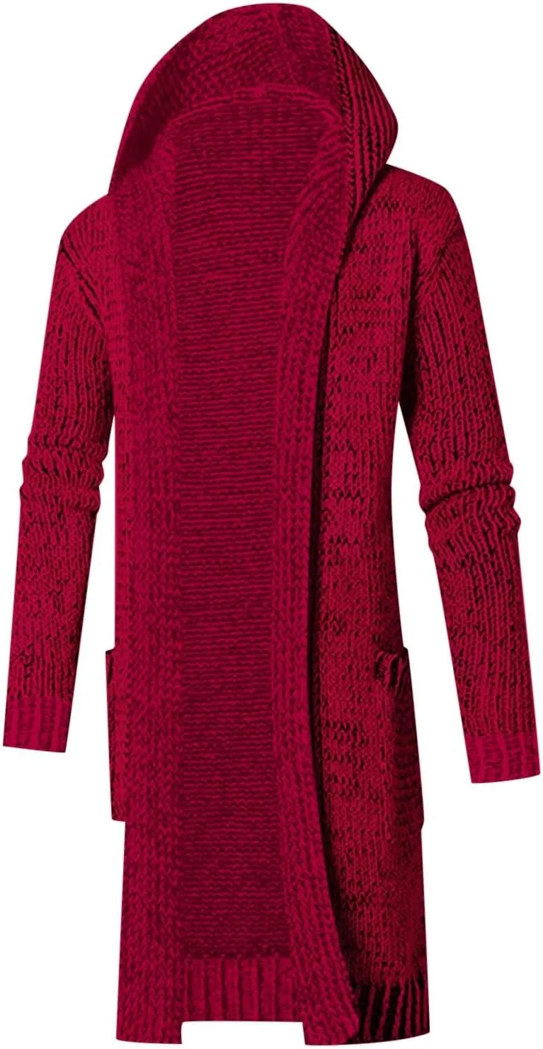 Mens Long Sleeve Stand Cardigan Sweaters Button Down Knitted Sweater Classic Sweater for Men Men's Jackets