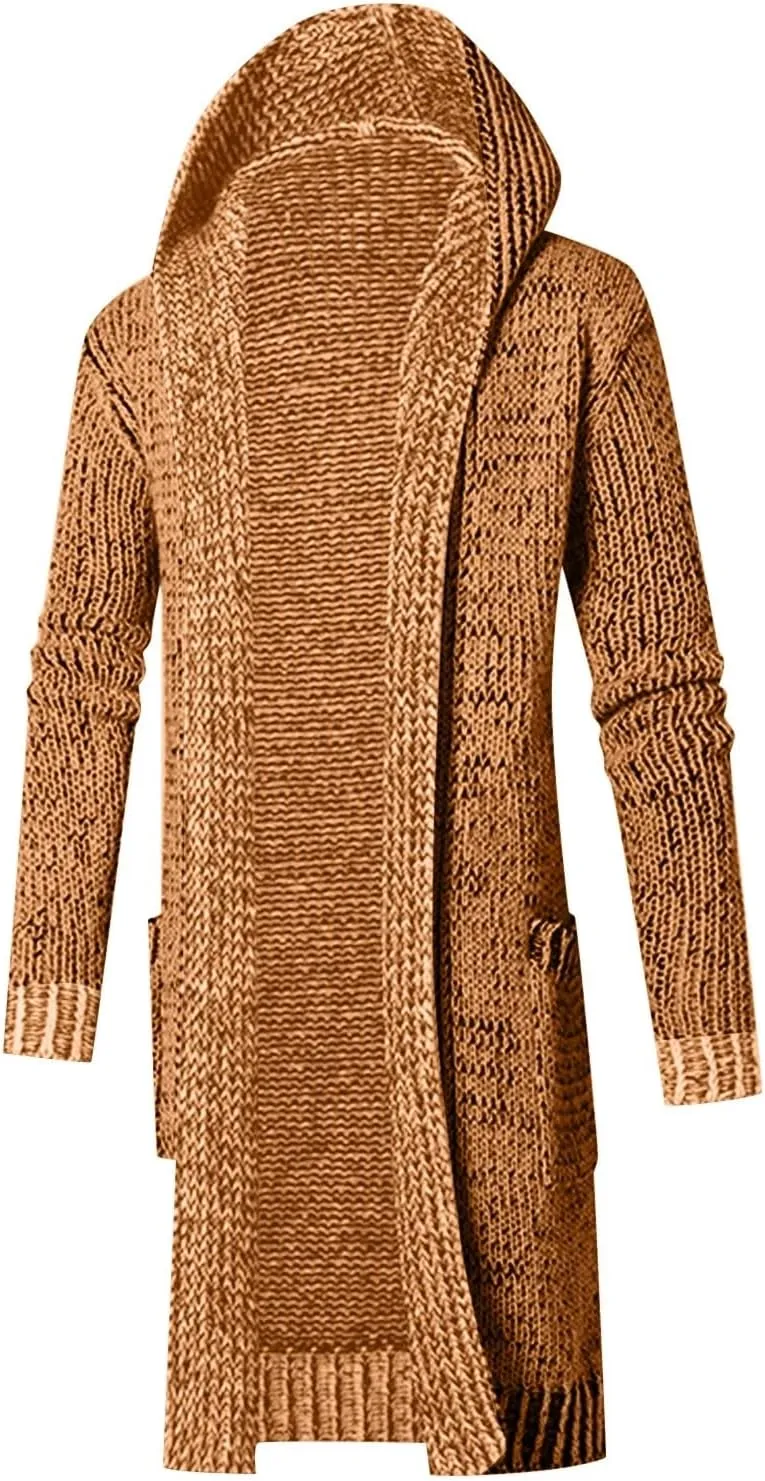 Mens Long Sleeve Stand Cardigan Sweaters Button Down Knitted Sweater Classic Sweater for Men Men's Jackets