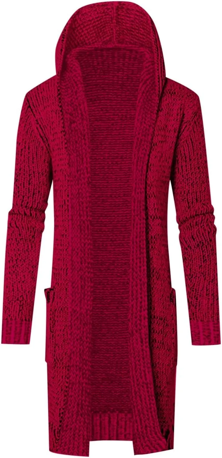 Mens Long Sleeve Stand Cardigan Sweaters Button Down Knitted Sweater Classic Sweater for Men Men's Jackets