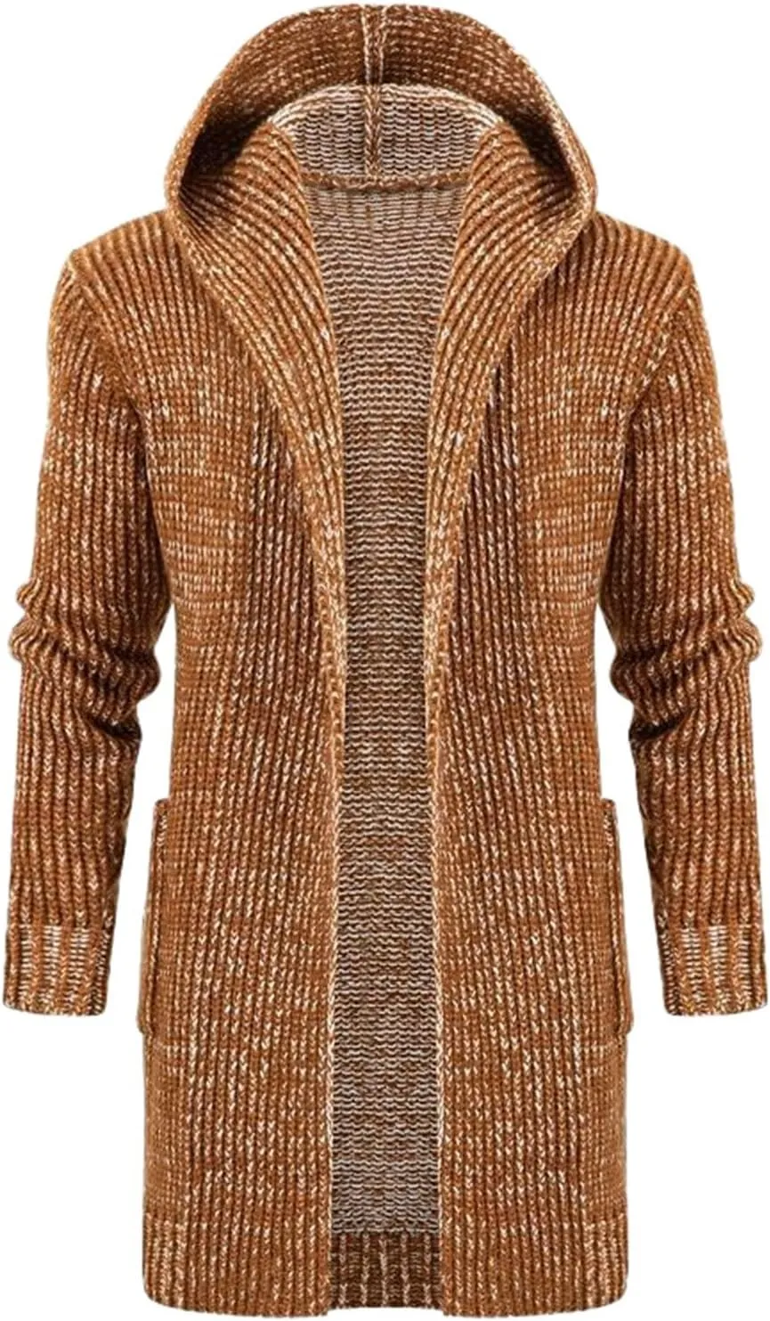 Mens Long Sleeve Stand Cardigan Sweaters Button Down Knitted Sweater Classic Sweater for Men Men's Jackets