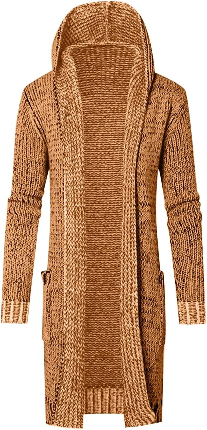 Mens Long Sleeve Stand Cardigan Sweaters Button Down Knitted Sweater Classic Sweater for Men Men's Jackets