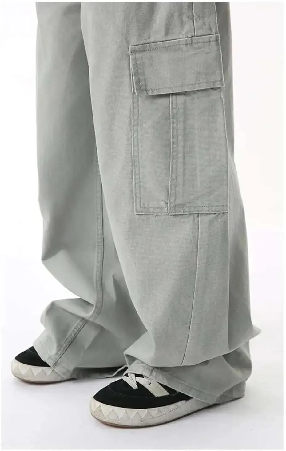 Men's Two-Piece Turn-Down Collar Solid Color Single Breasted Denim Jackets Straight Leg Machete Pants