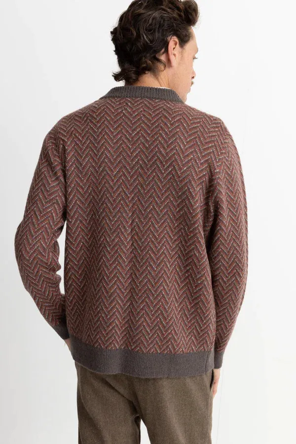 Mohair Herringbone Cardigan