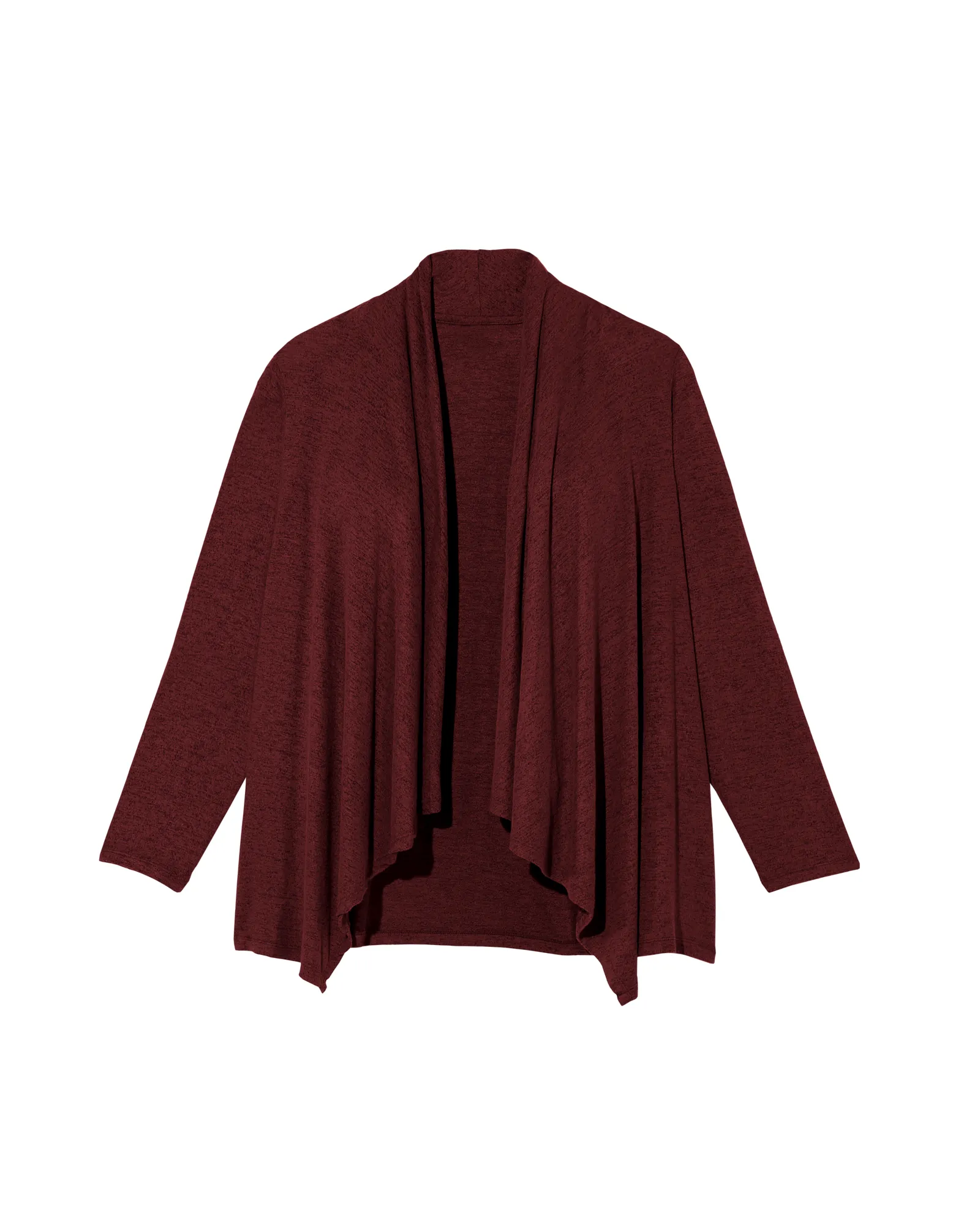 Nishka Draped Waterfall Cardigan | Burgundy