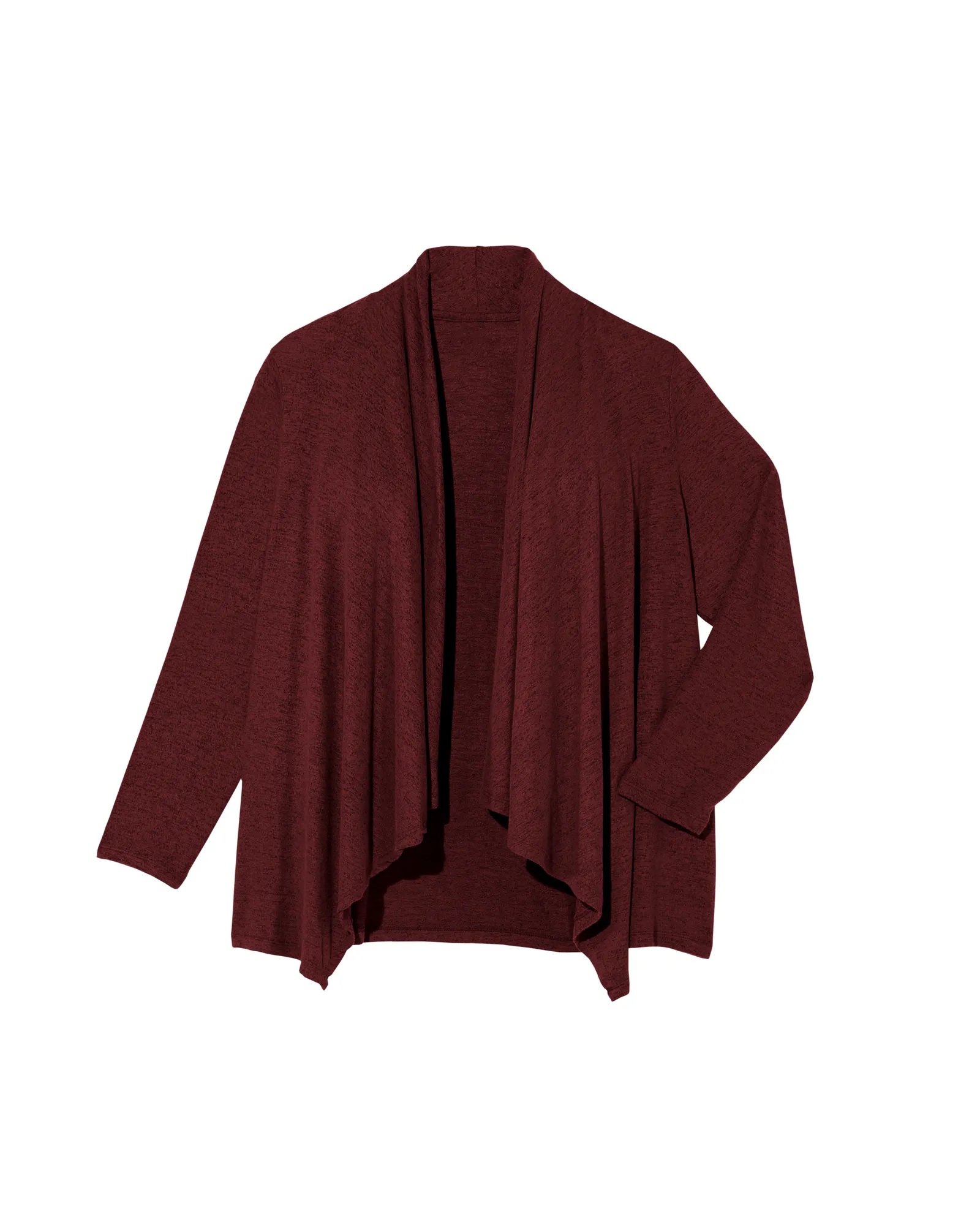 Nishka Draped Waterfall Cardigan | Burgundy