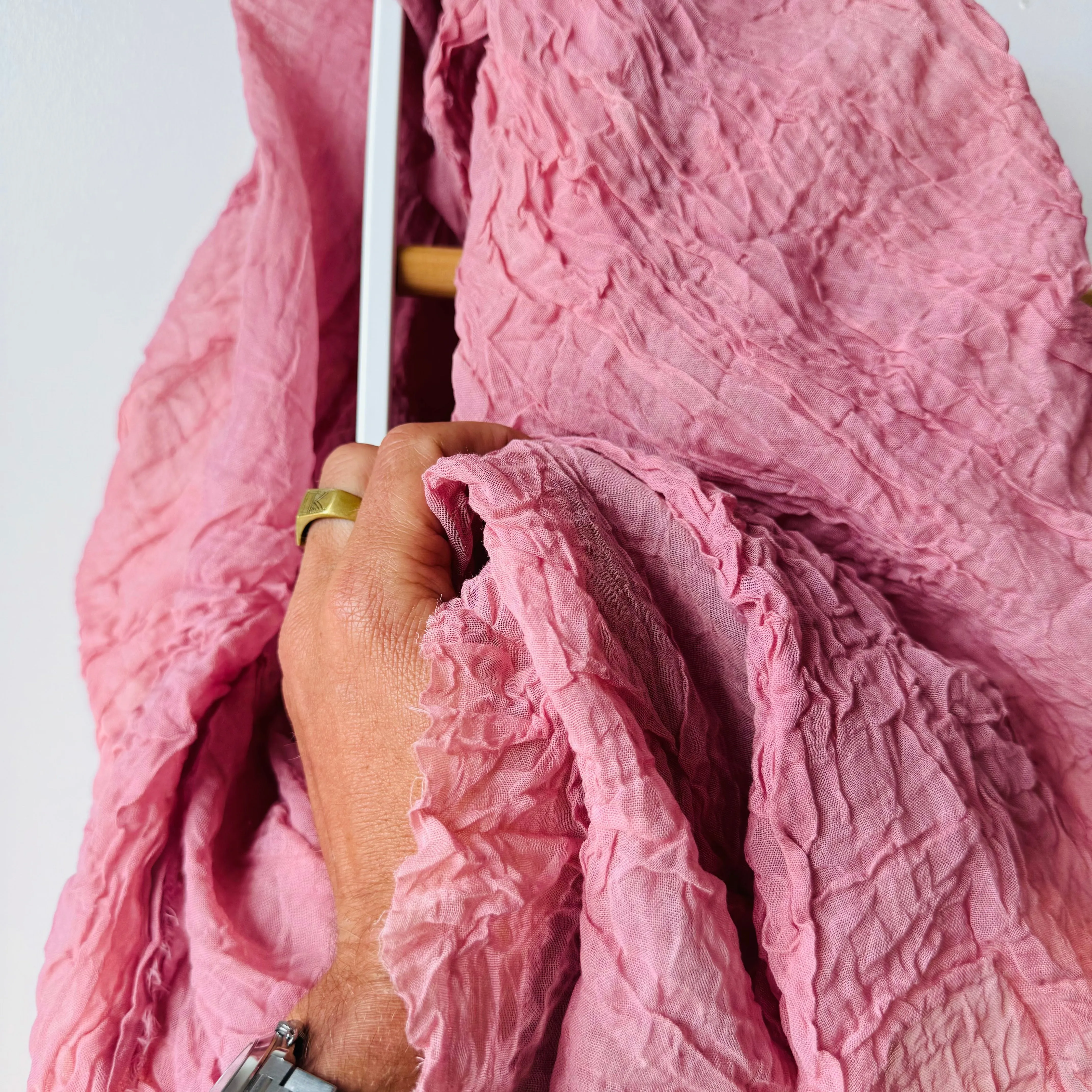 Organic Cotton Scarf in Pink Clay by Scarfshop
