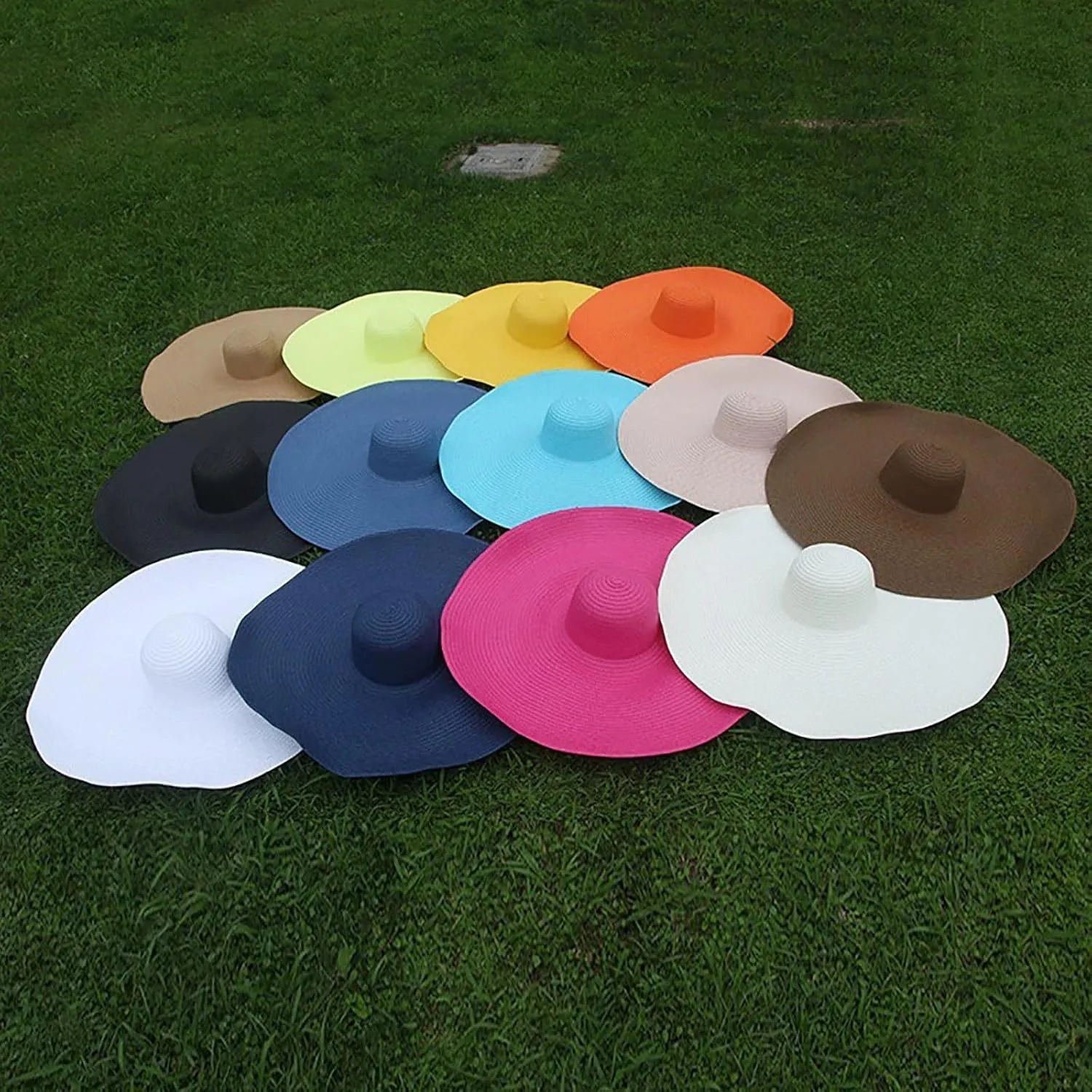 Oversized Sun Hats for Women Straw Hat Wide Brim UV Protection Floppy Hats Foldable Roll-Up Travel Summer Vacation Beach Hat