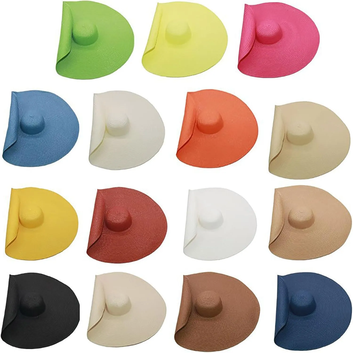 Oversized Sun Hats for Women Straw Hat Wide Brim UV Protection Floppy Hats Foldable Roll-Up Travel Summer Vacation Beach Hat