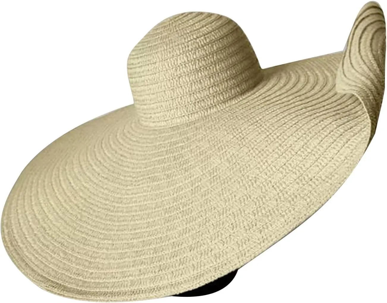 Oversized Sun Hats for Women Straw Hat Wide Brim UV Protection Floppy Hats Foldable Roll-Up Travel Summer Vacation Beach Hat