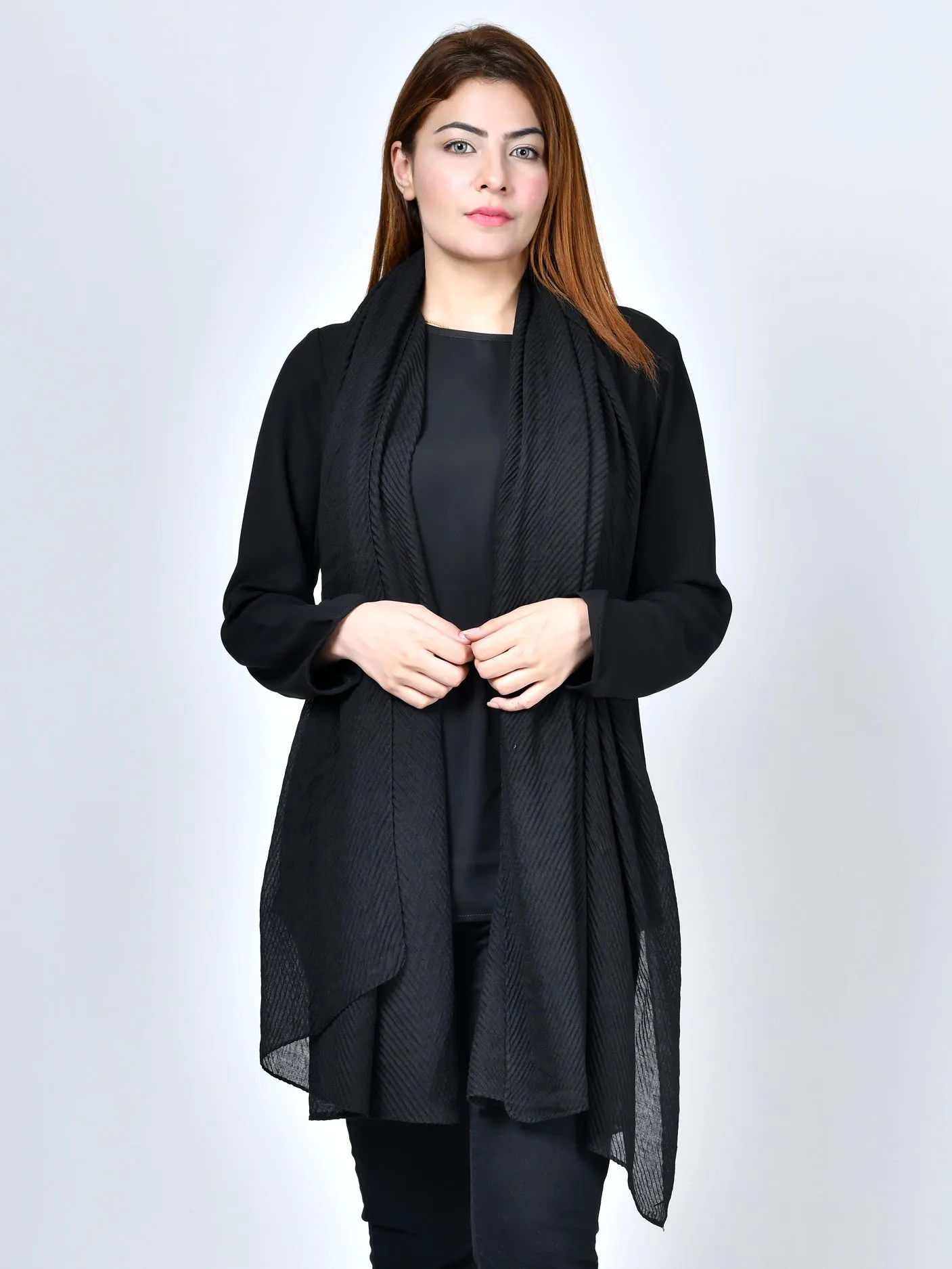 Plain Crinkled Scarf