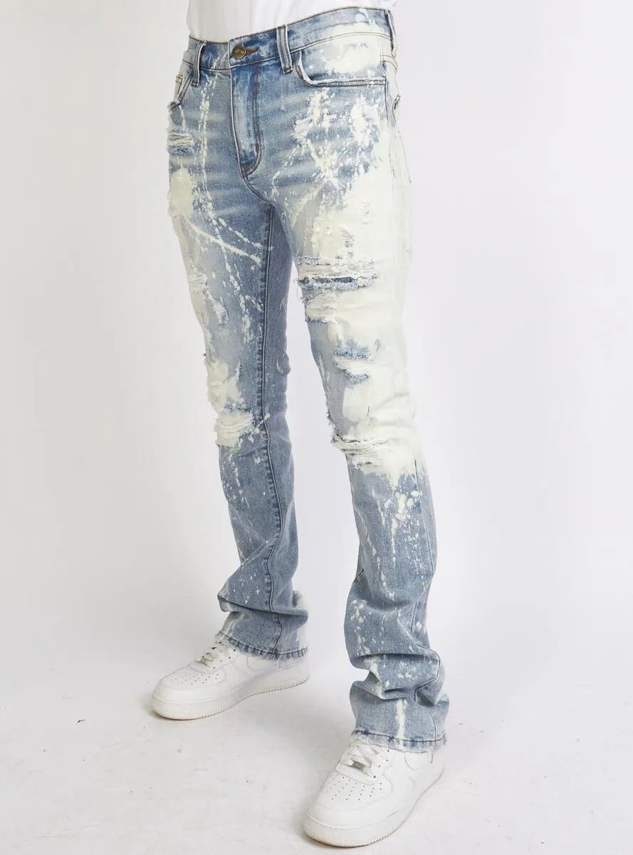 Politics Jeans - Stacked Flare Denim Jeans (Light Blast)
