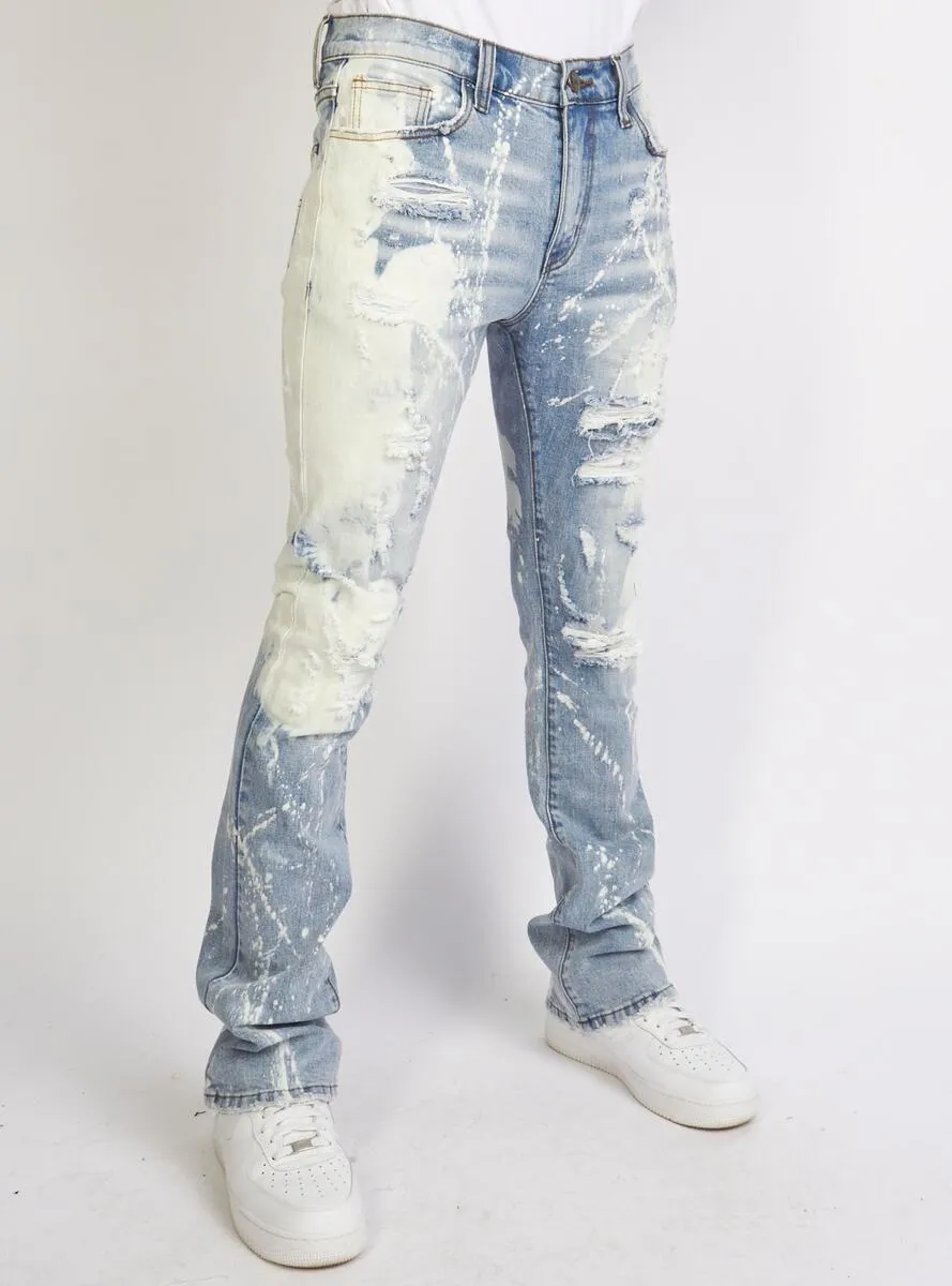 Politics Jeans - Stacked Flare Denim Jeans (Light Blast)