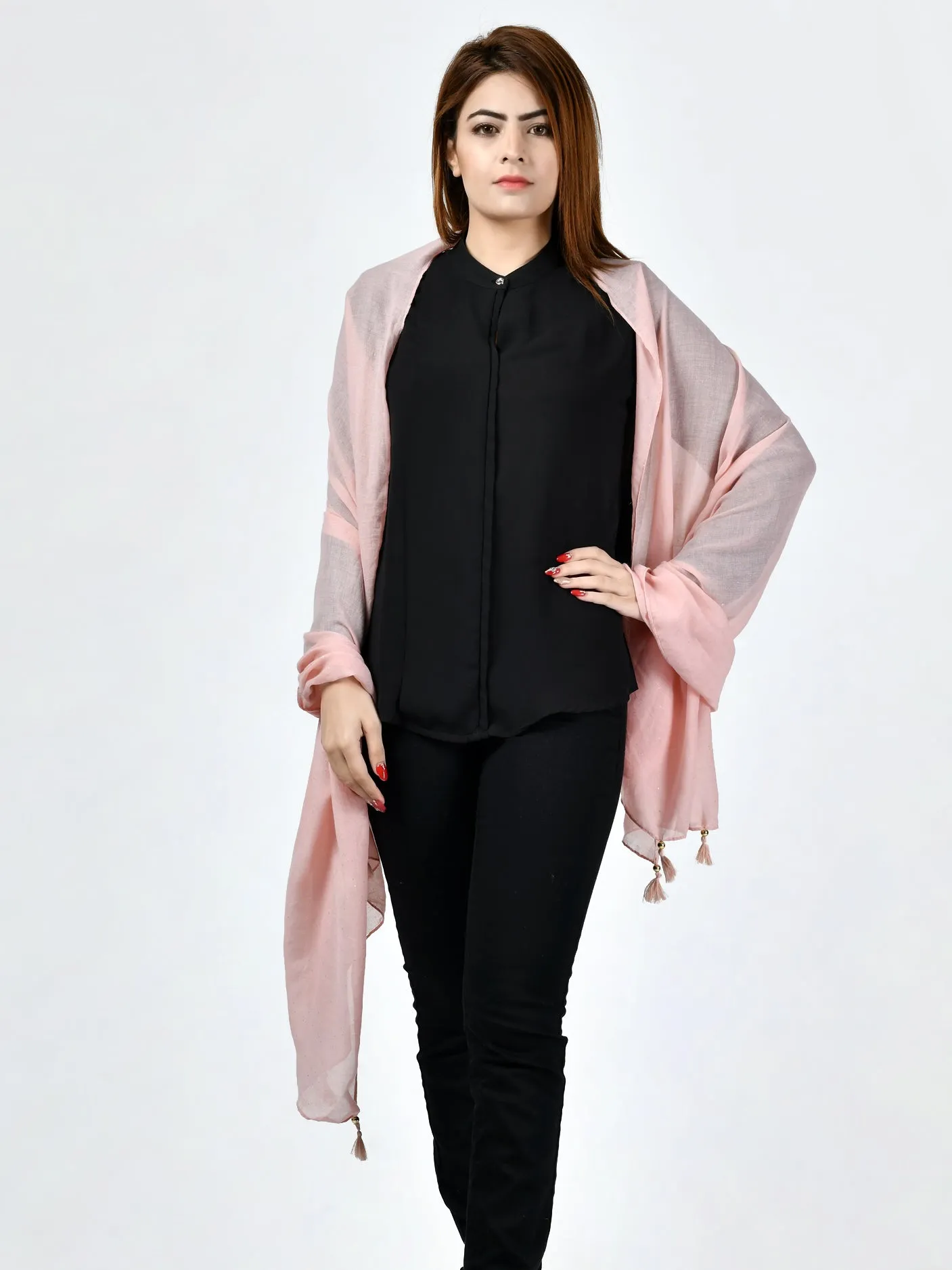 Shimmer/Tassel Scarf