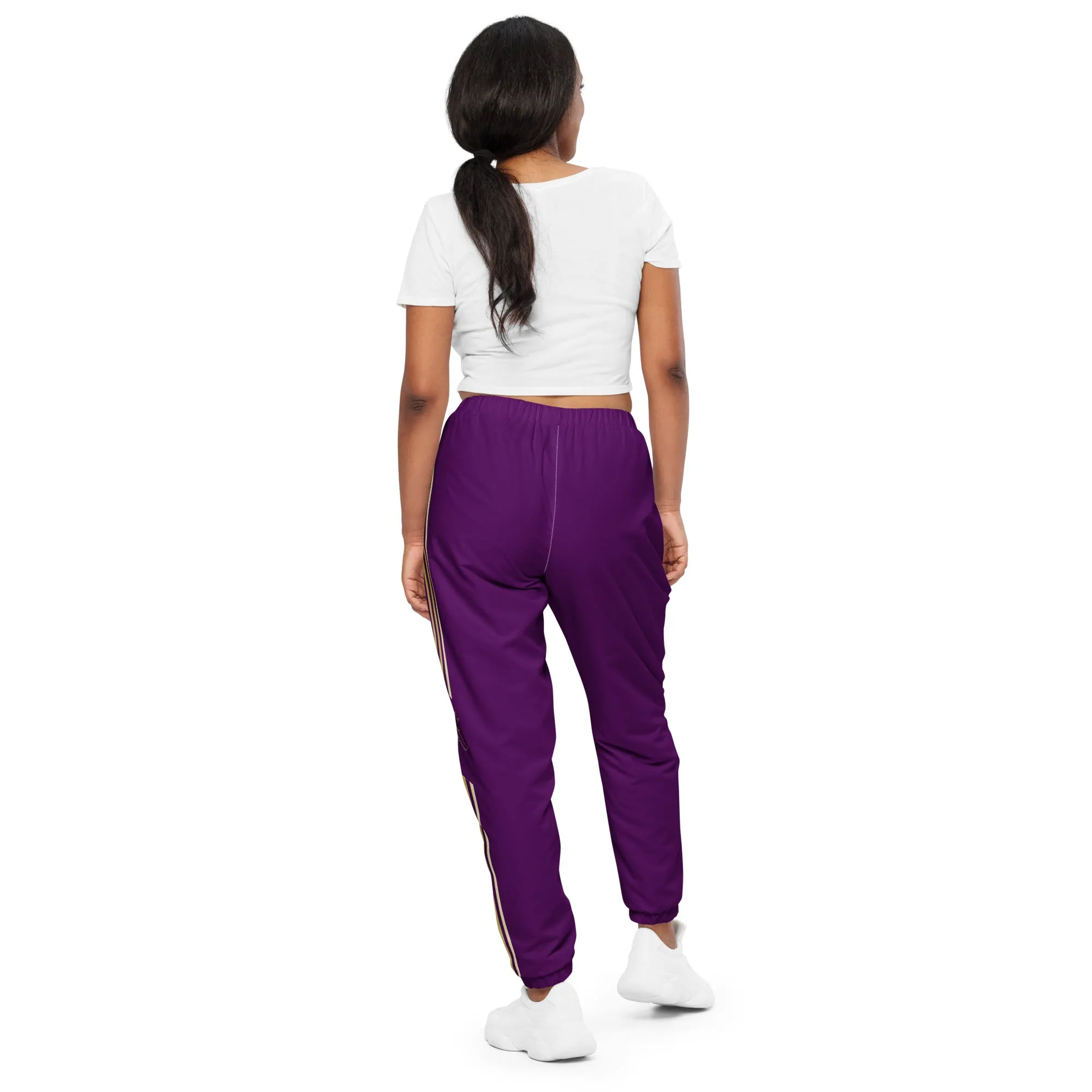 Snooty Fox Art Unisex Track Pants - Gold Stripe