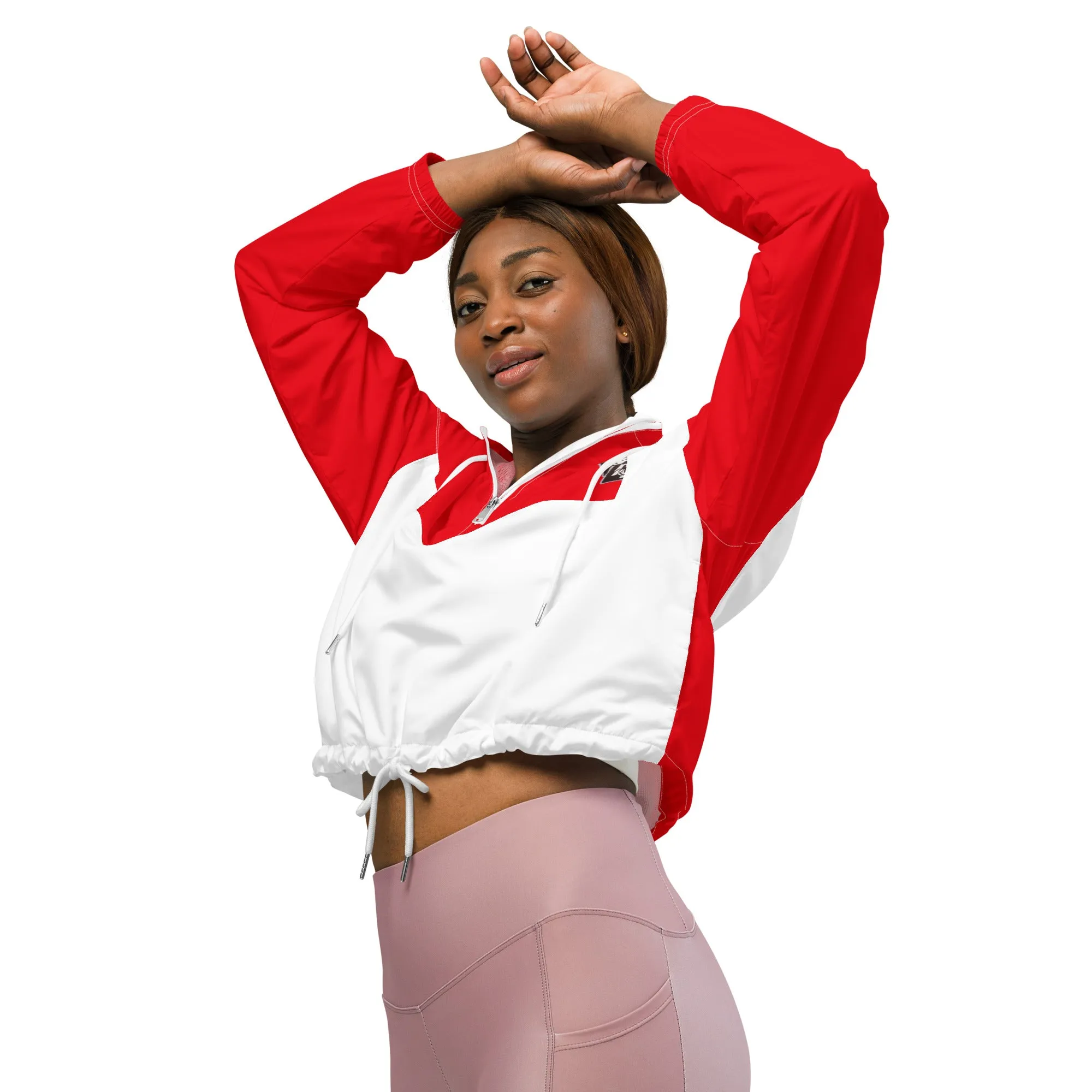 Snooty Fox Art Women’s Cropped Windbreaker - Devil Logo