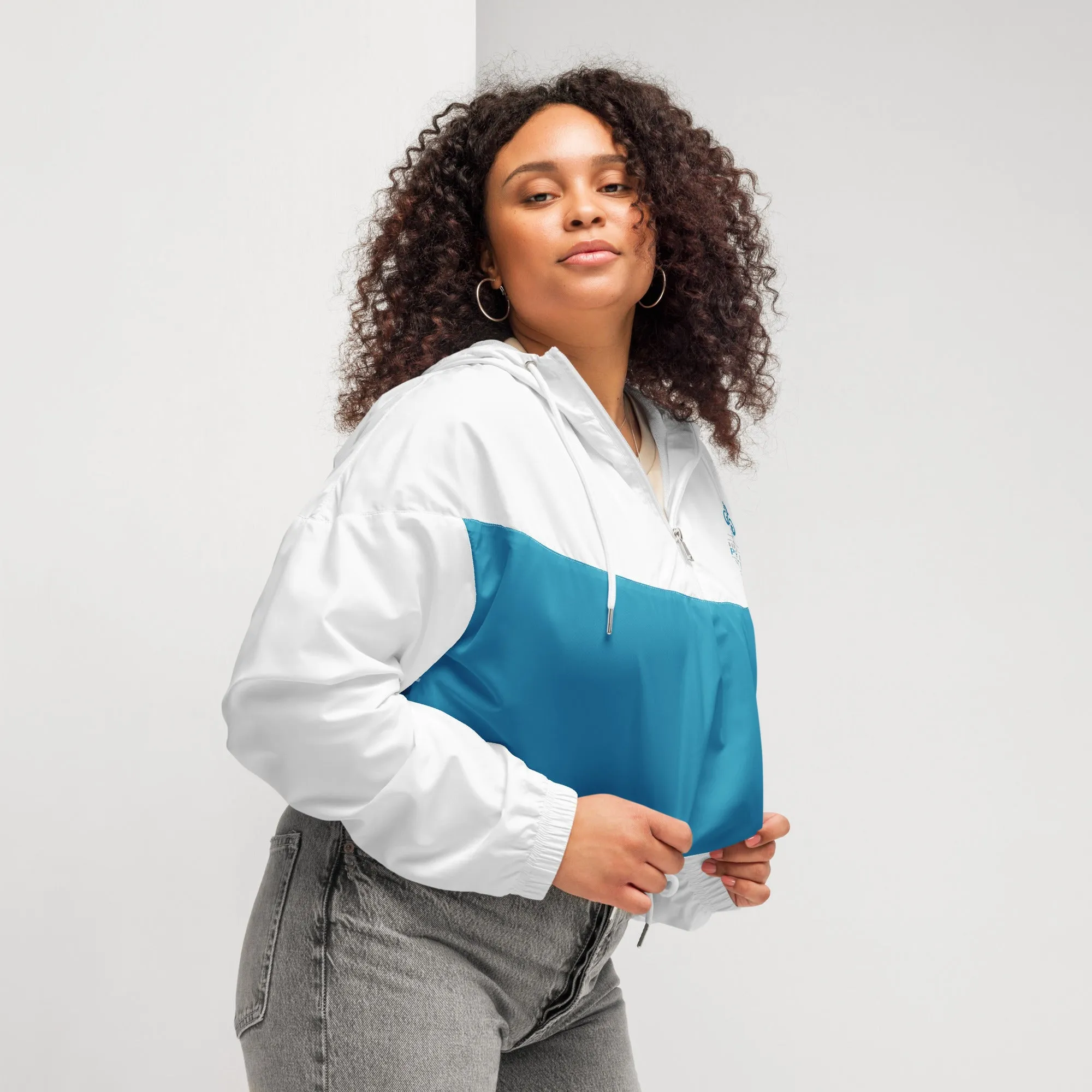 Snooty Fox art Women’s Cropped Windbreaker - OLP