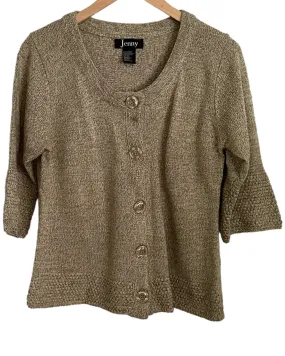 Soft Autumn Contrast Hem Button Front Sweater