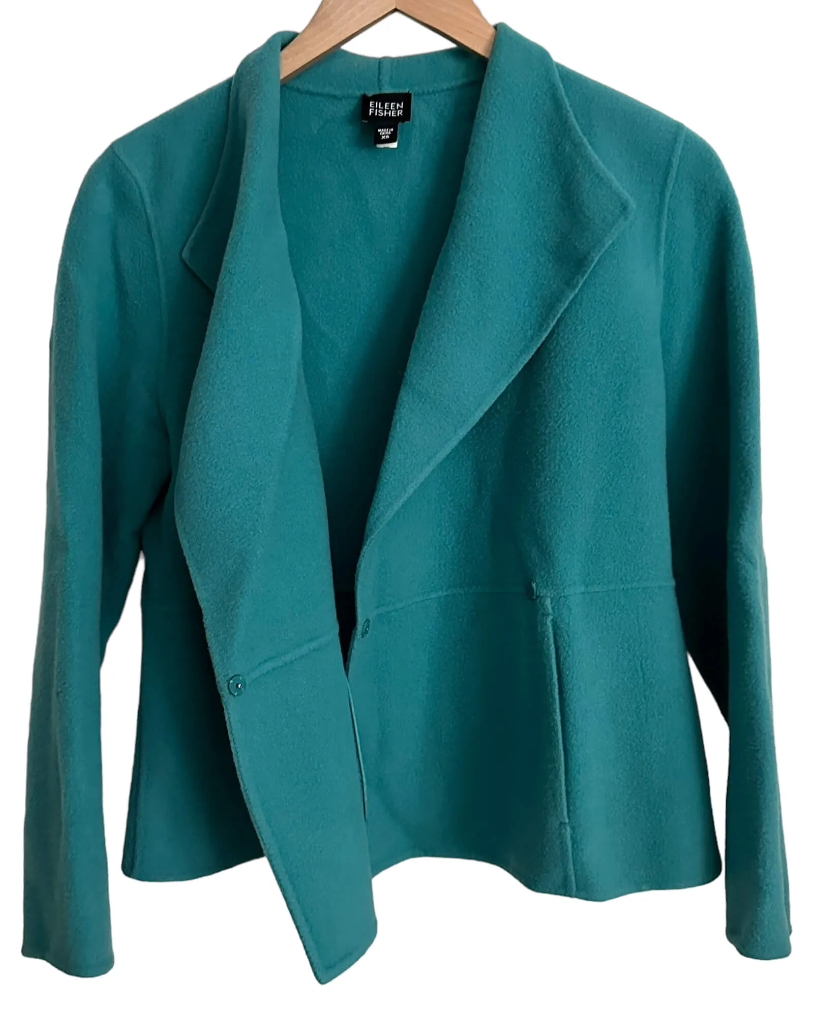 Soft Autumn Turquoise Cashmere Wool Jacket