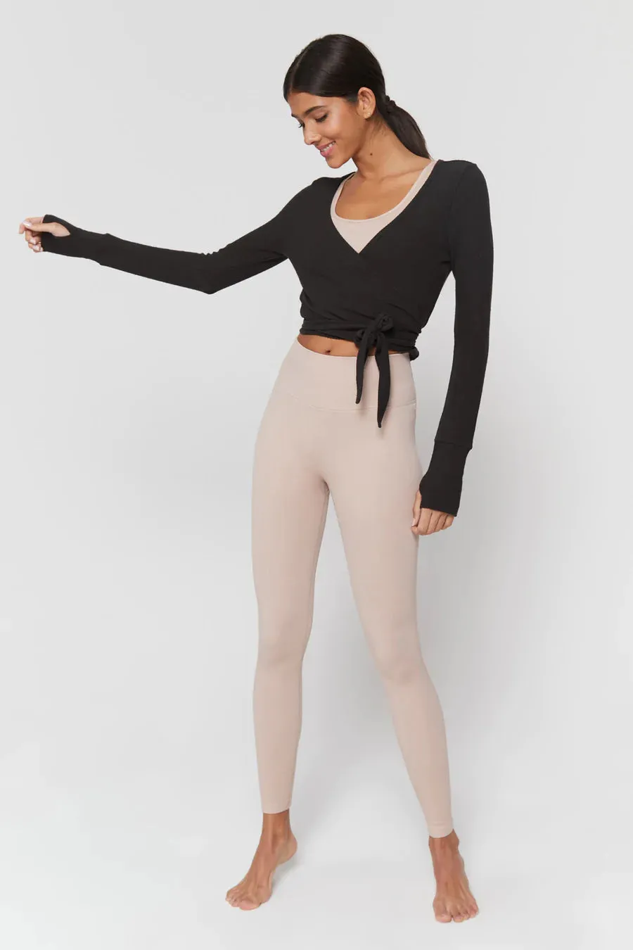Spiritual Gangster - Reversible Ballet Rib Wrap Sweater