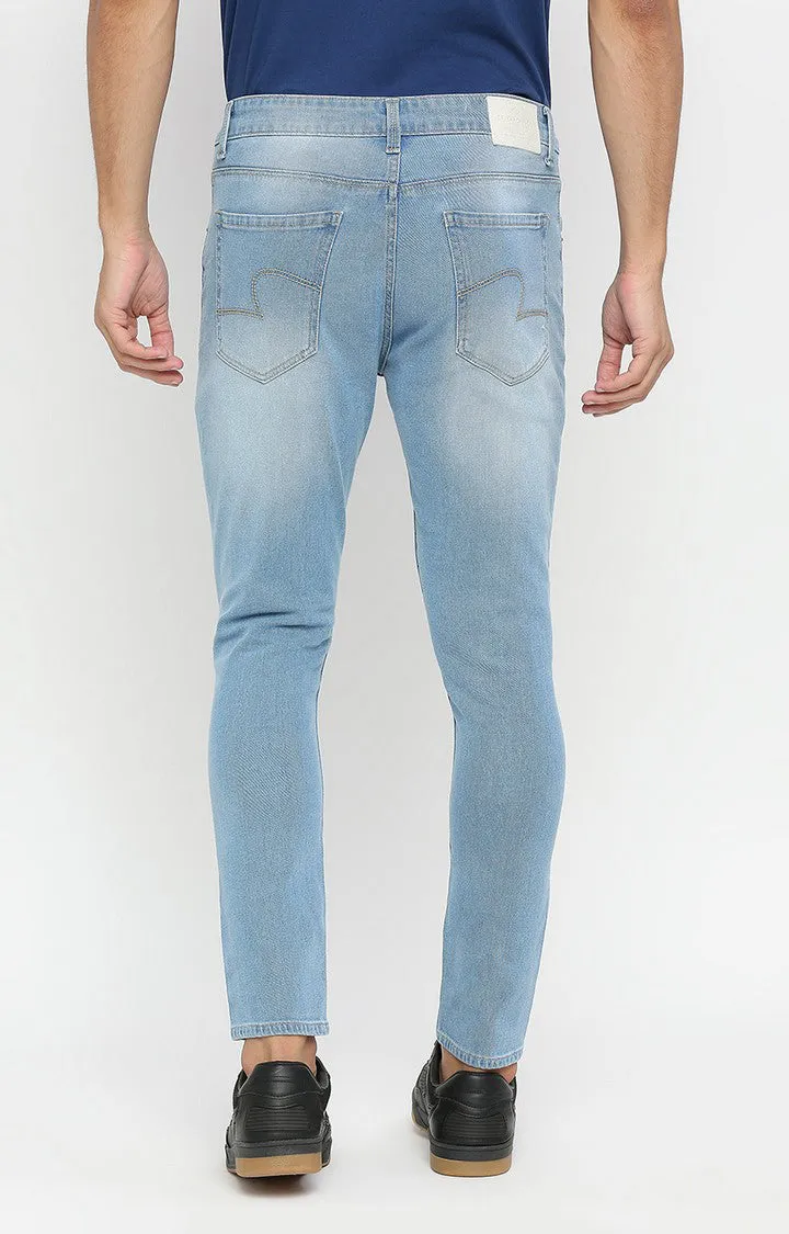 Spykar Men Light Blue Cotton Slim Fit Tapered Length Jeans (Kano)