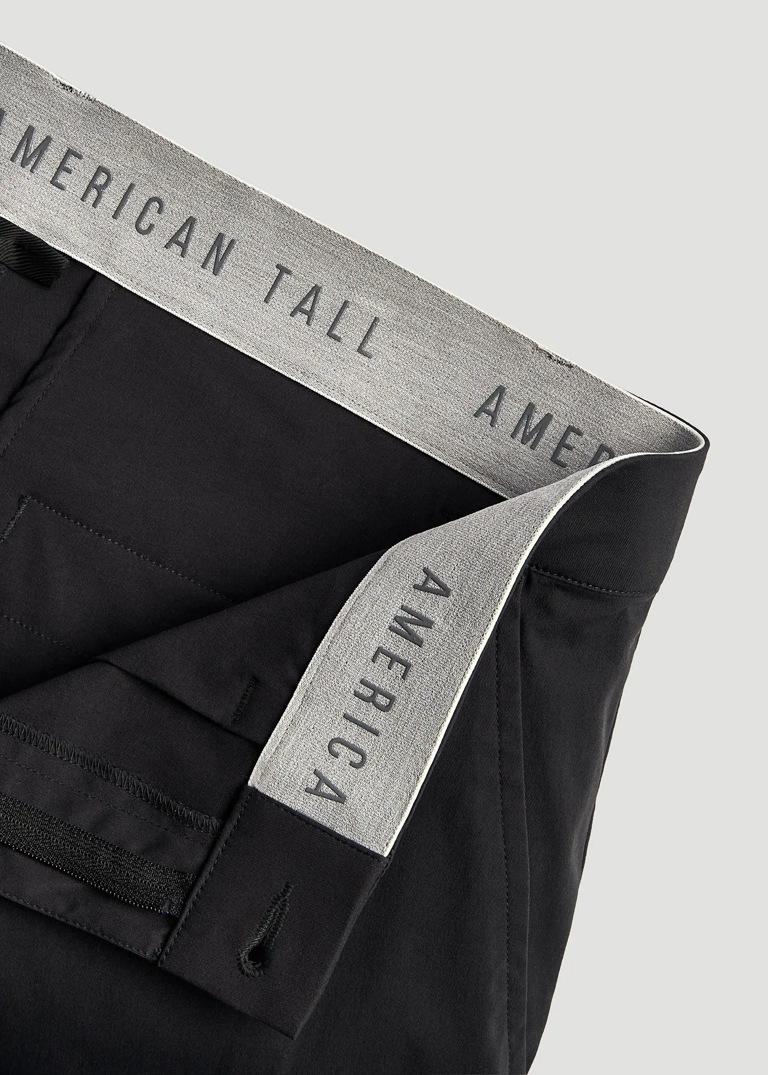 TAPERED FIT Traveler Chino Pants for Tall Men in Black