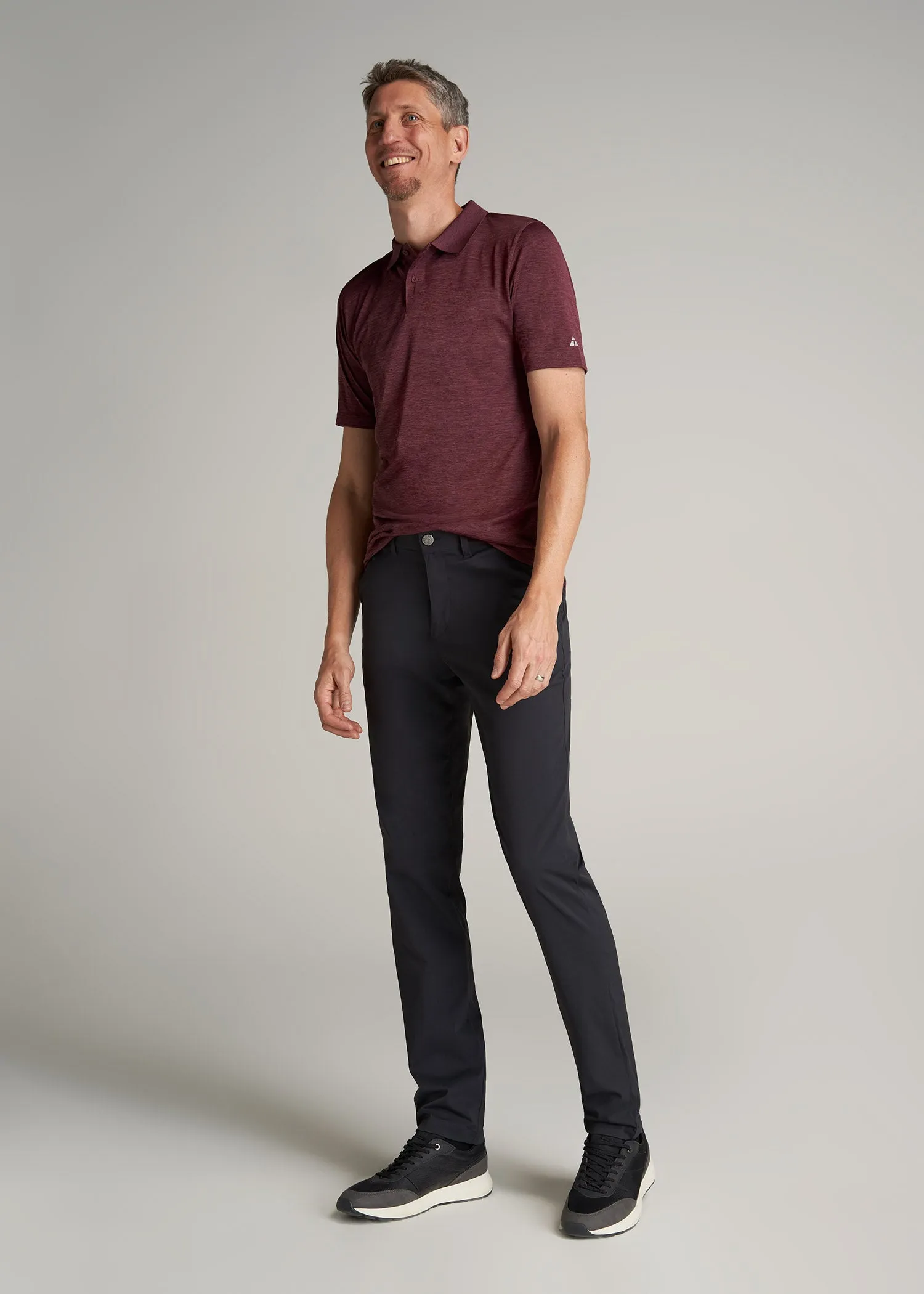 TAPERED FIT Traveler Chino Pants for Tall Men in Black